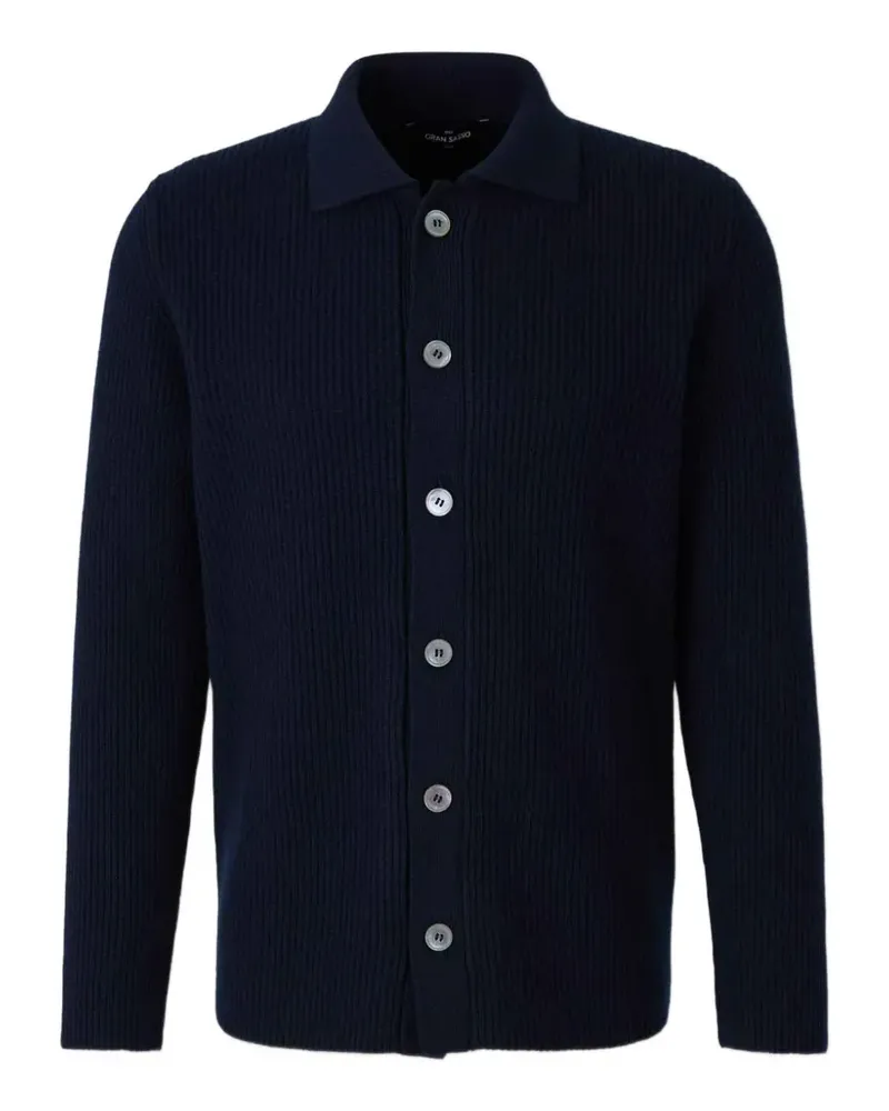 Gran Sasso Gerippter Pullover - Blau Blau