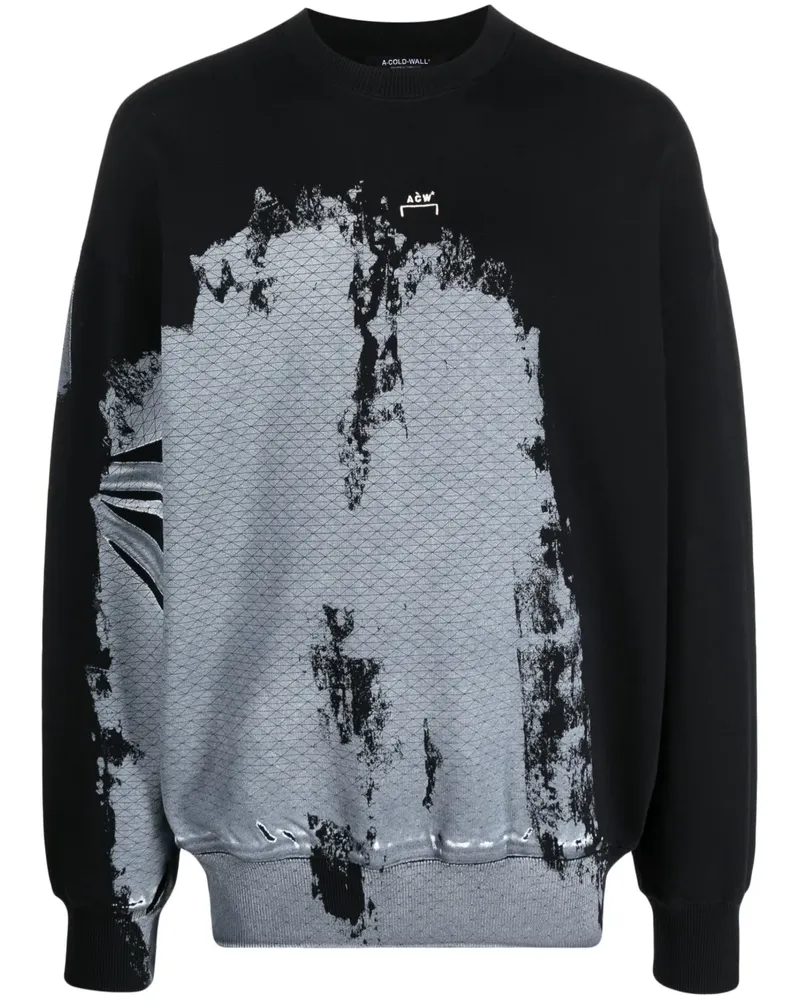ACW* Sweatshirt mit Pinselstrich-Print - Schwarz Schwarz
