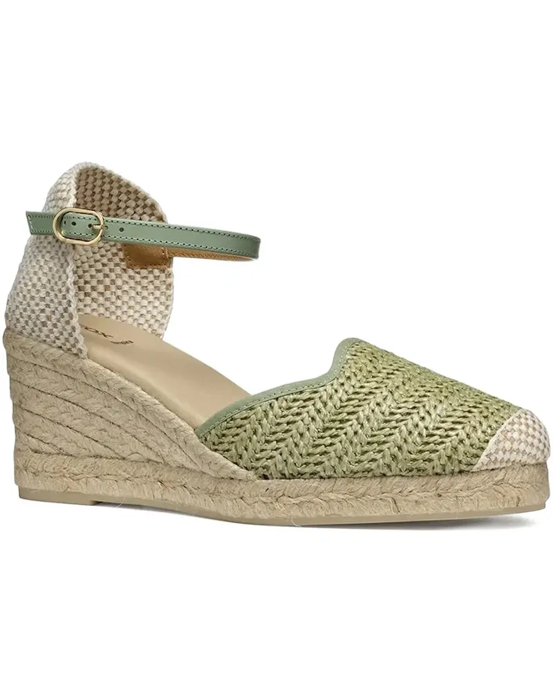 Geox Gewebte Espadrilles mit Knöchelriemen - Grün Grün