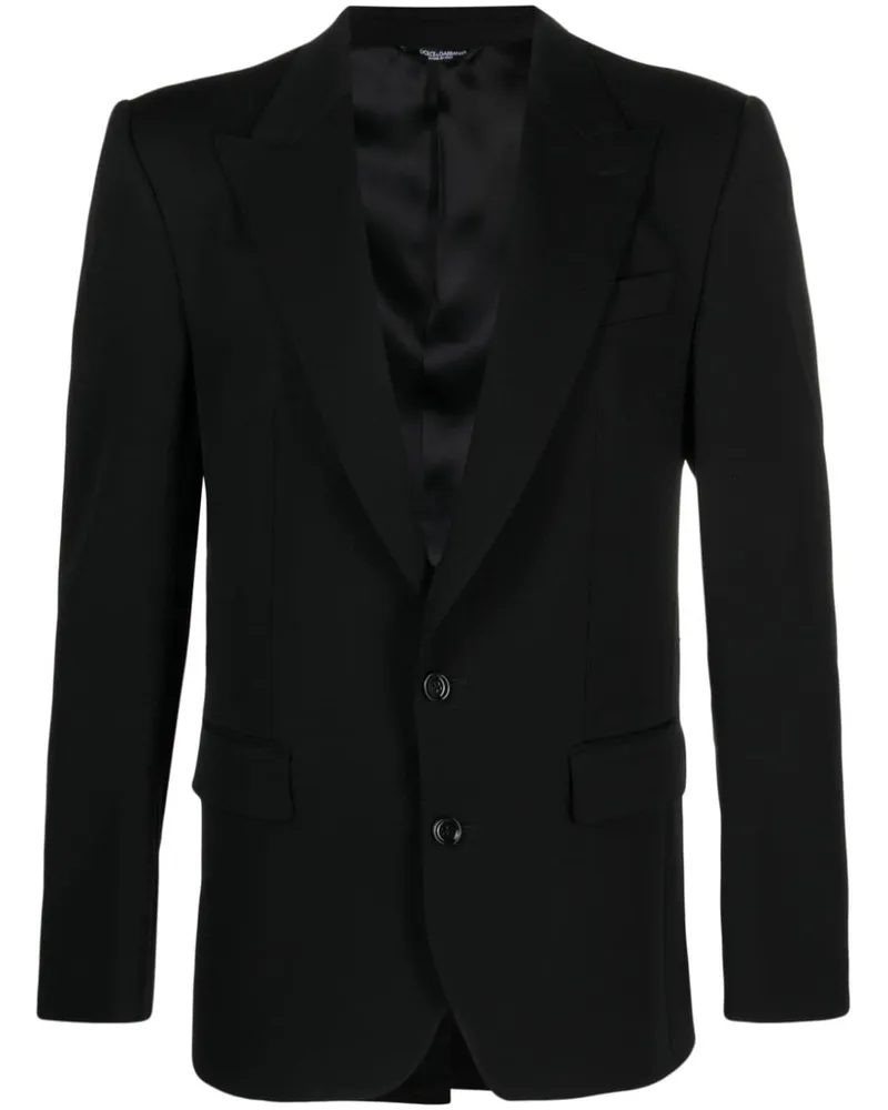 Dolce & Gabbana Einreihiges Sakko - Schwarz Schwarz