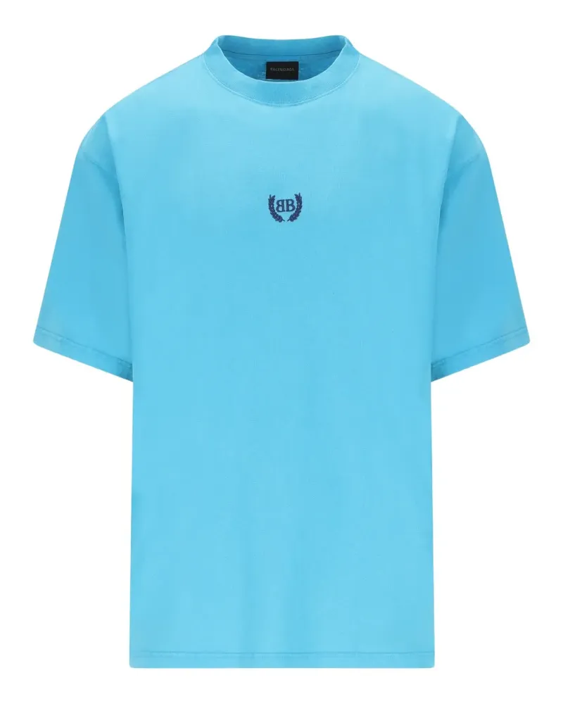 Balenciaga embroidered T-shirt - Blau Blau