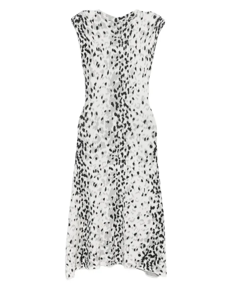 Karl Lagerfeld Midikleid mit Animal-Print - Weiß Weiß