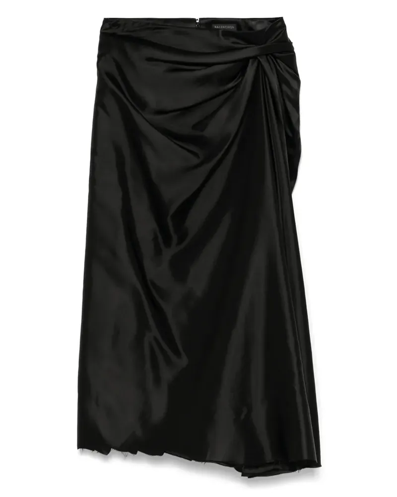 Balenciaga Midikleid aus Satin - Schwarz Schwarz