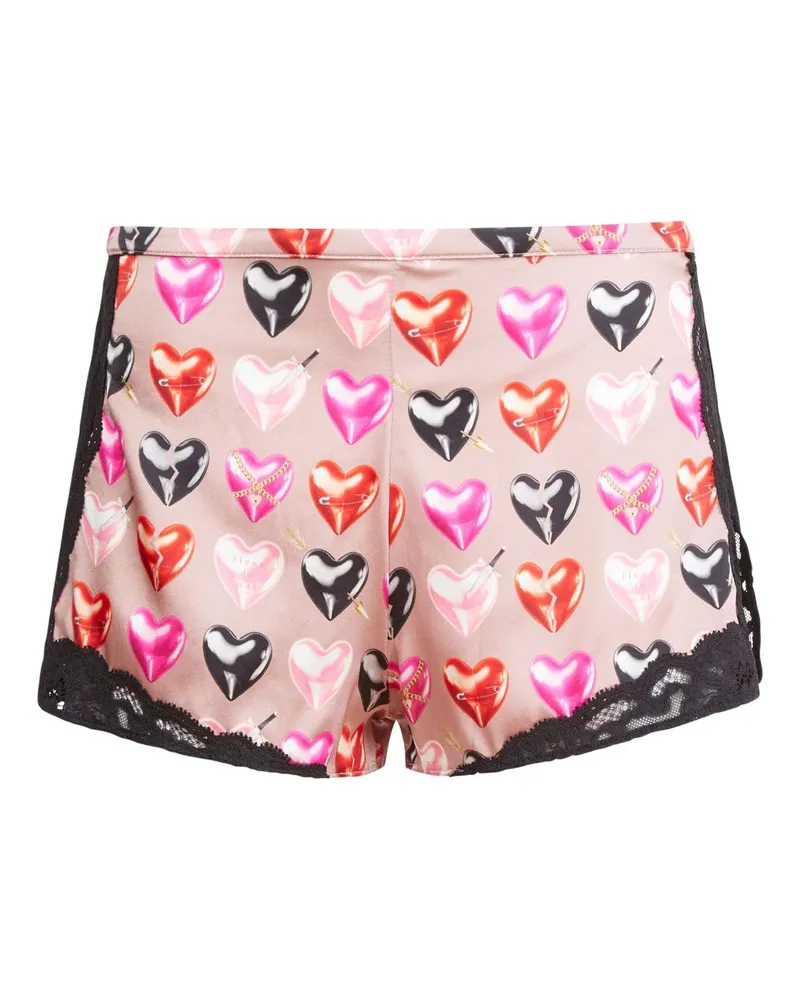 Fleur Du Mal Charlotte Shorts mit Spitze - Rosa Rosa