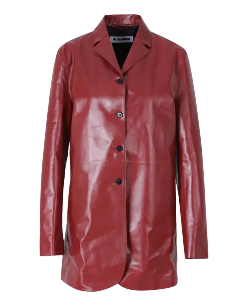 Jil Sander Deconstructed Lederjacke - Rot Rot