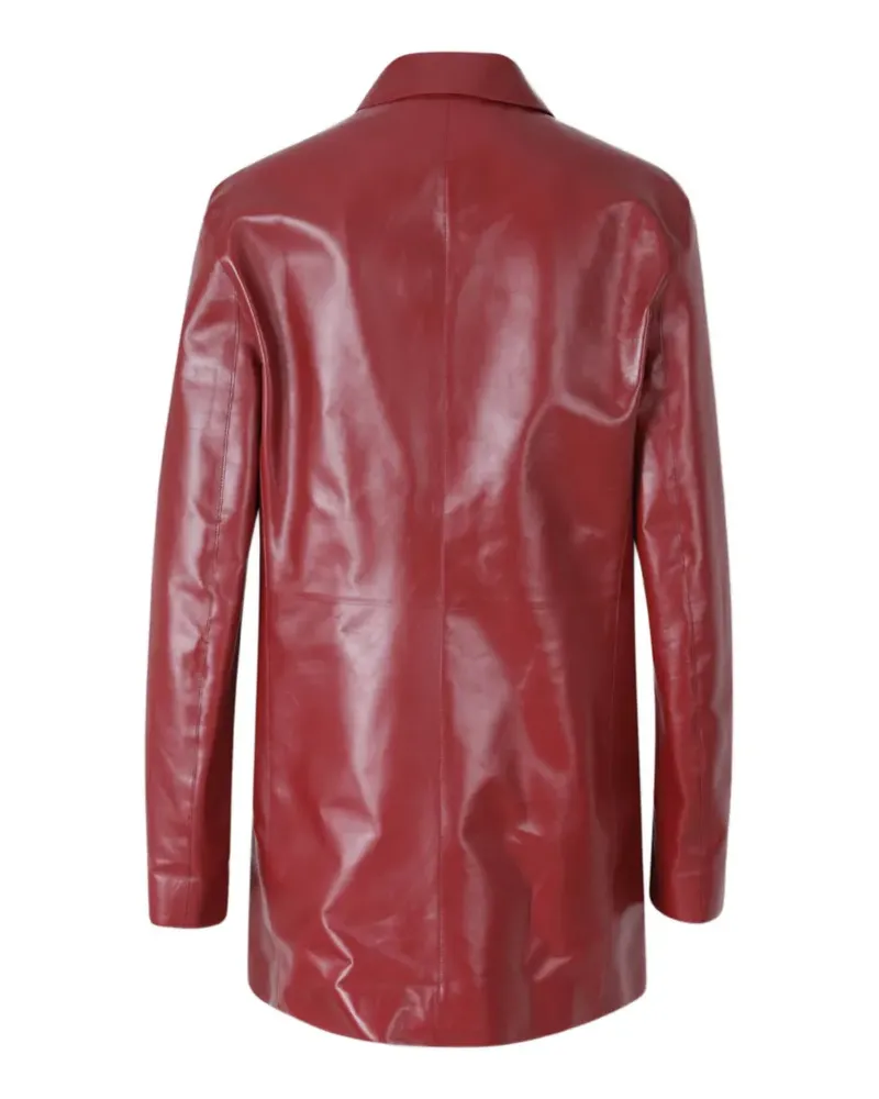 Jil Sander Leather Deconstructed Jacket - Rot Rot
