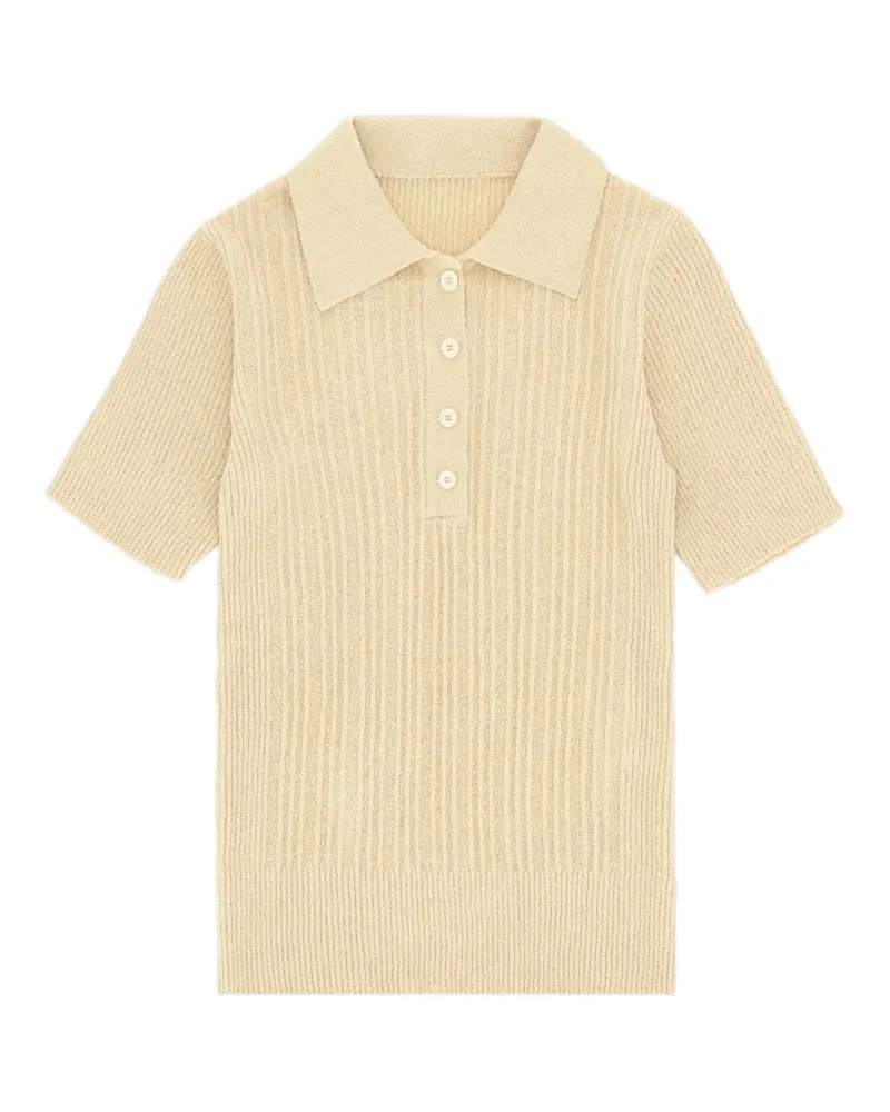 Fortela Camille half-button polo top - Nude Nude