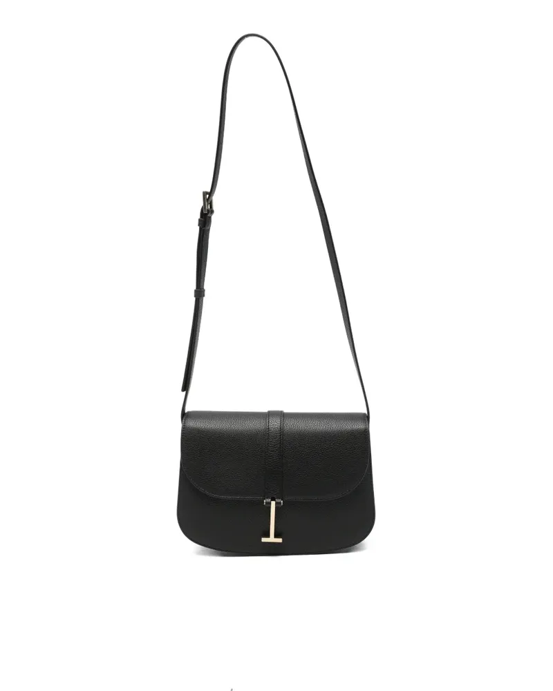Tom Ford T-clasp grained leather shoulder bag - Schwarz Schwarz