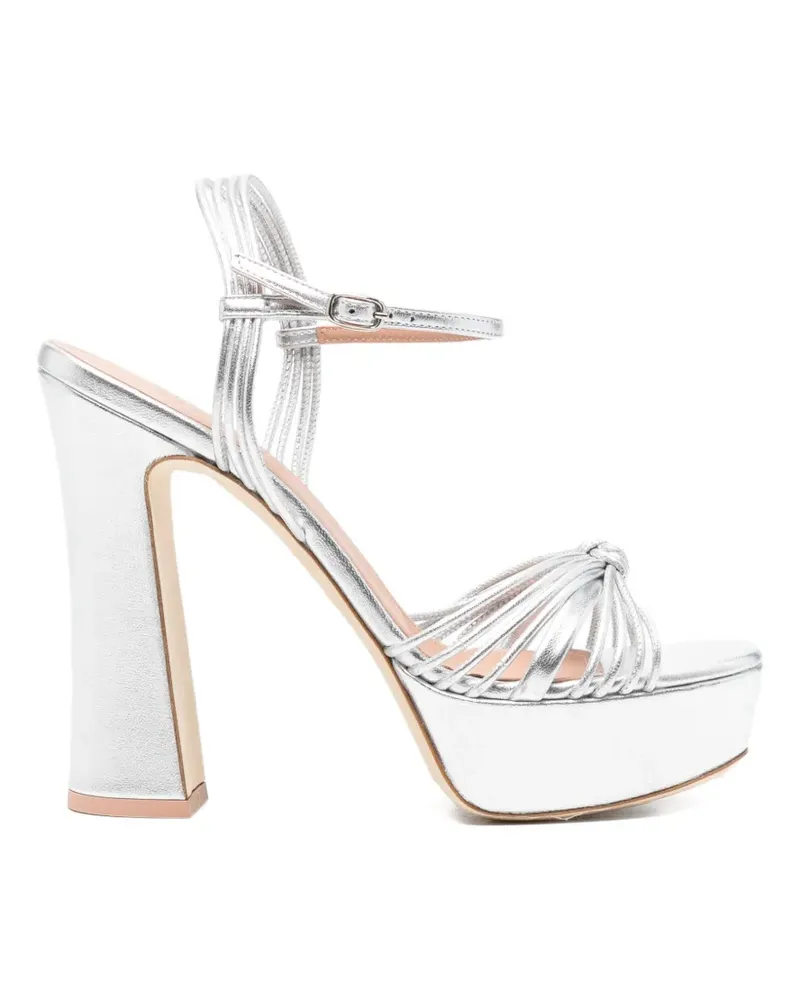 Malone Souliers Plateau-Sandalen mit Knoten - Silber Silber