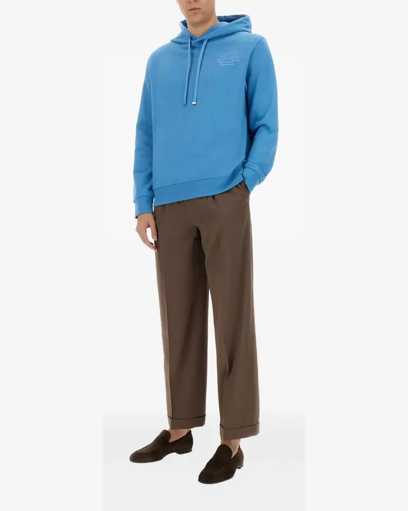 Etro Hoodie mit Logo-Stickerei - Blau Blau