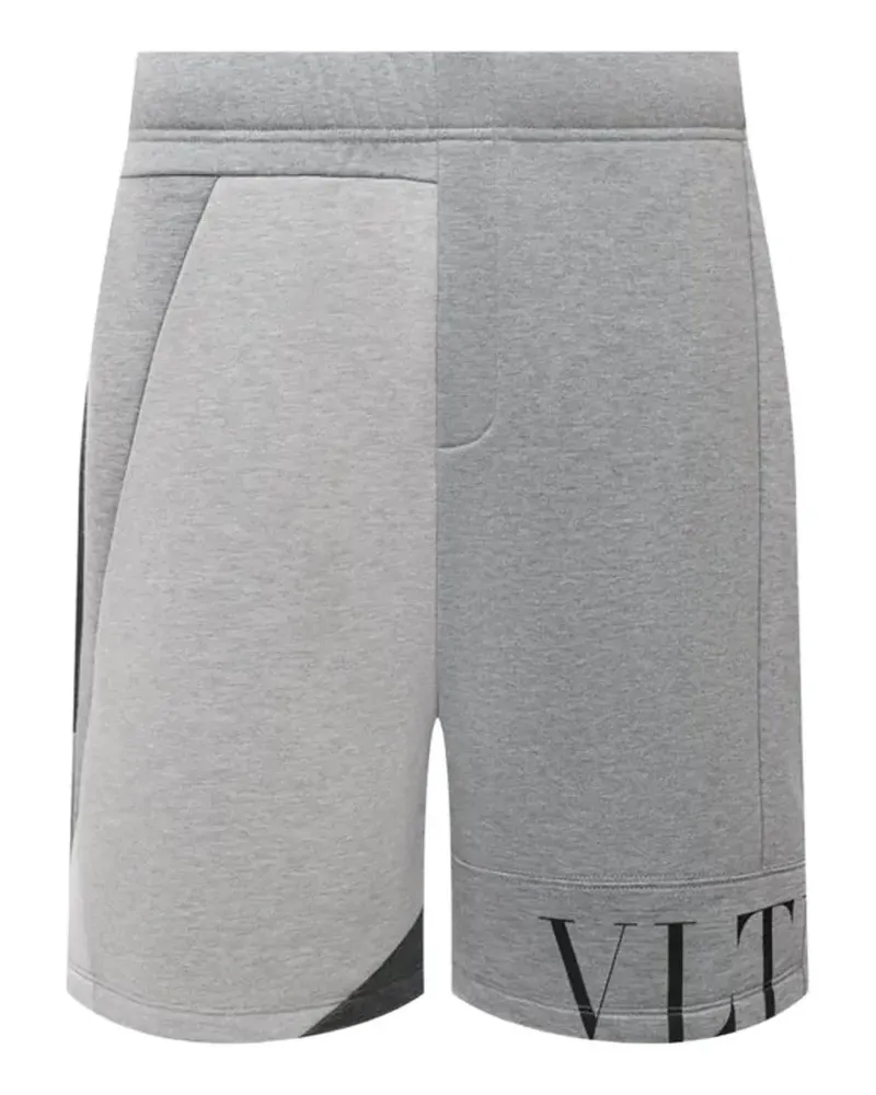 Valentino Garavani VLTN logo-print patchwork shorts - Grau Grau