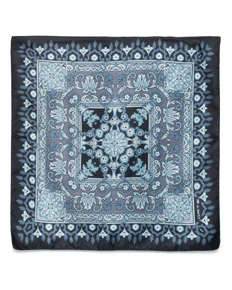 Etro Schal mit Paisleymuster - Blau Blau