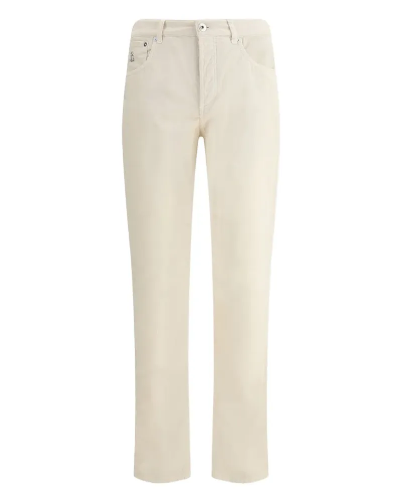 Brunello Cucinelli Gerade Cordhose - Weiß Weiß