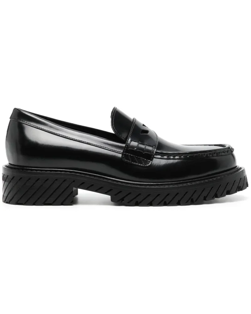 OFF-WHITE Loafer mit diagonalen Streifen - Schwarz Schwarz