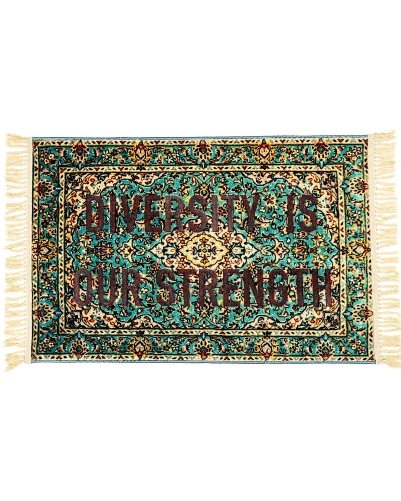 Seletti Teppich mit Print-Mix - Grau Grau