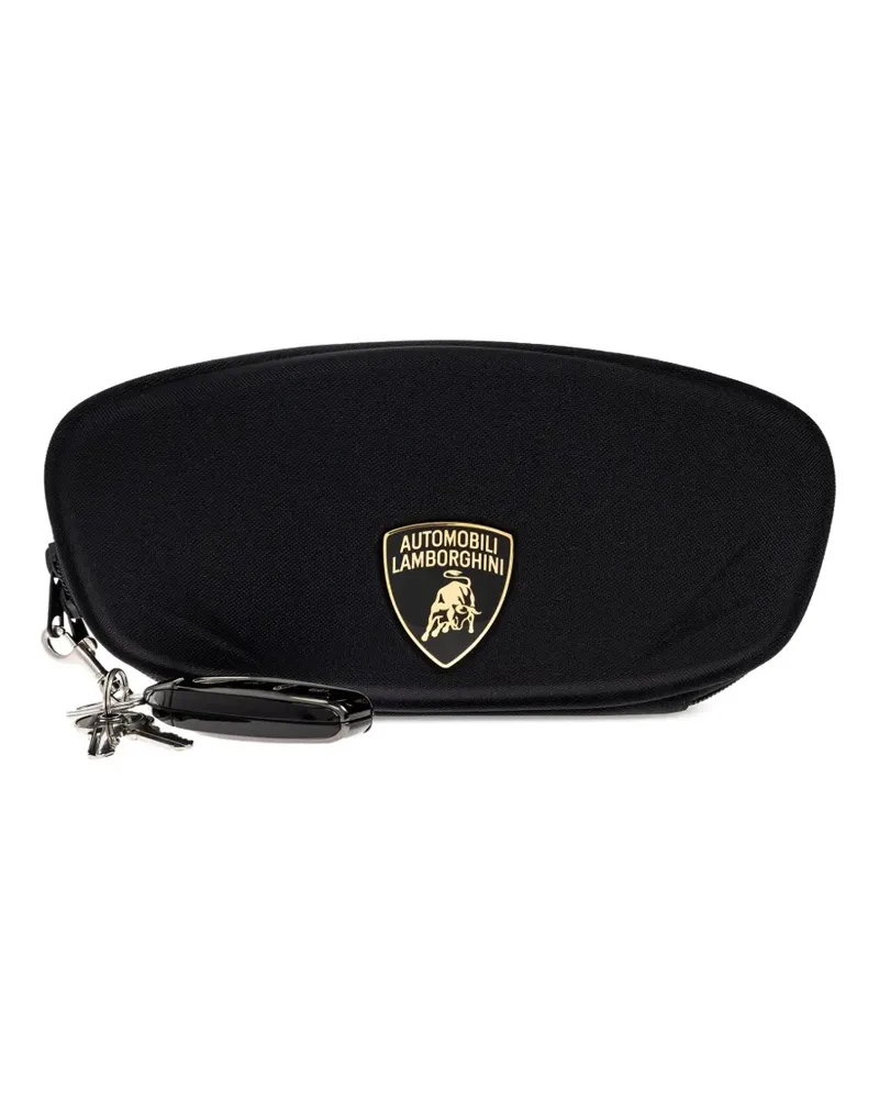 Balenciaga x Lamborghini Clutch mit Logo-Applikation - Schwarz Schwarz