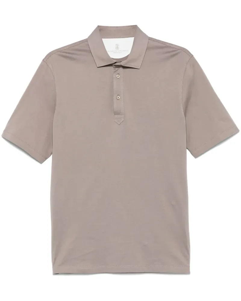 Brunello Cucinelli Poloshirt aus Jersey - Braun Braun