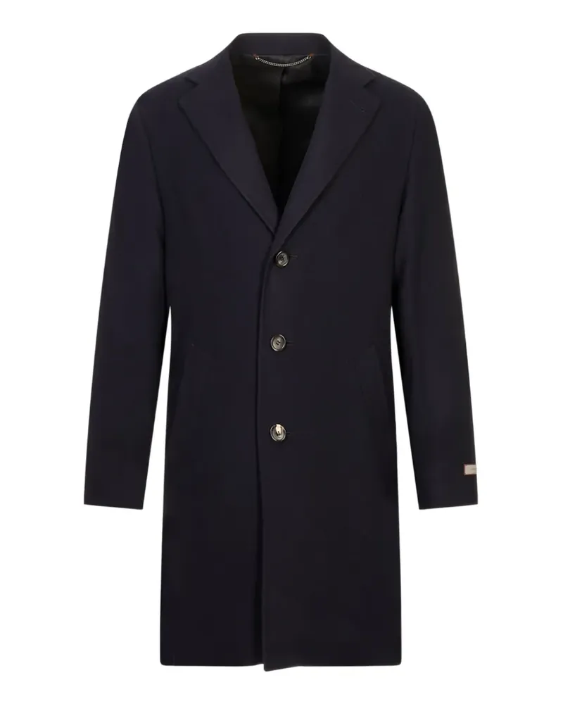 Canali single-breasted notched-lapels coat - Blau Blau