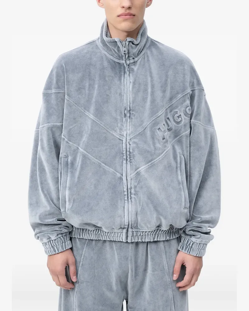 HUGO BOSS logo-debossed sweatshirt - Grau Grau