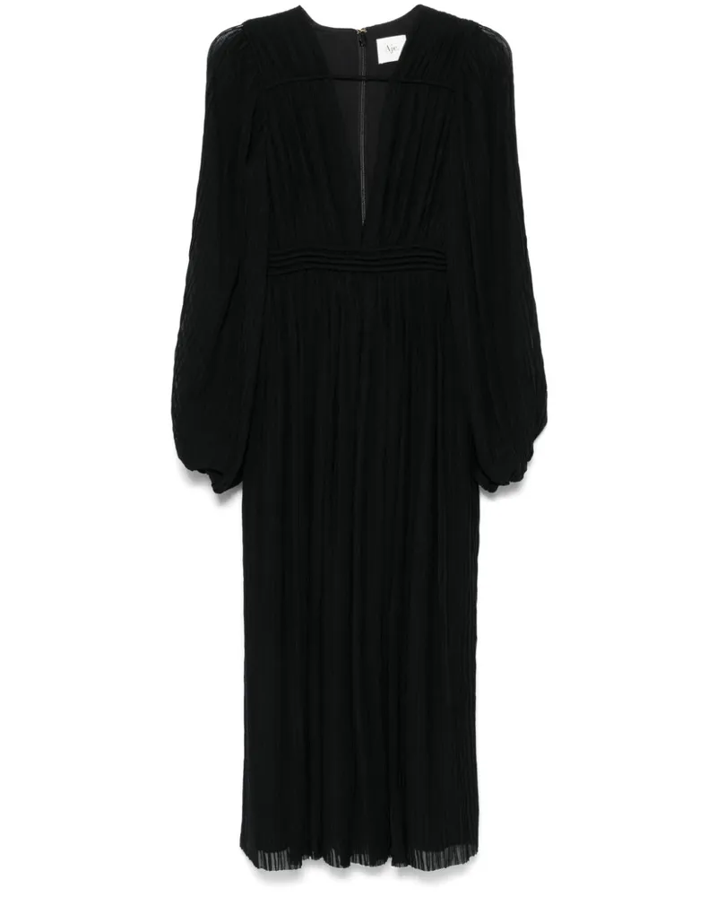 Aje. Genevieve Midikleid - Schwarz Schwarz