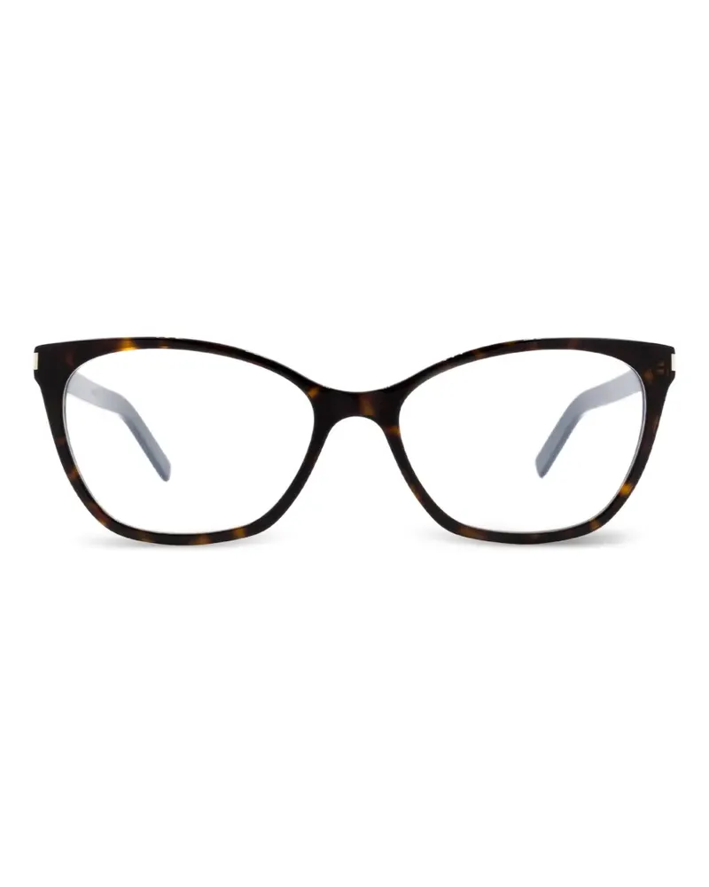 Saint Laurent Runde Brille in Schildpattoptik - Braun Braun