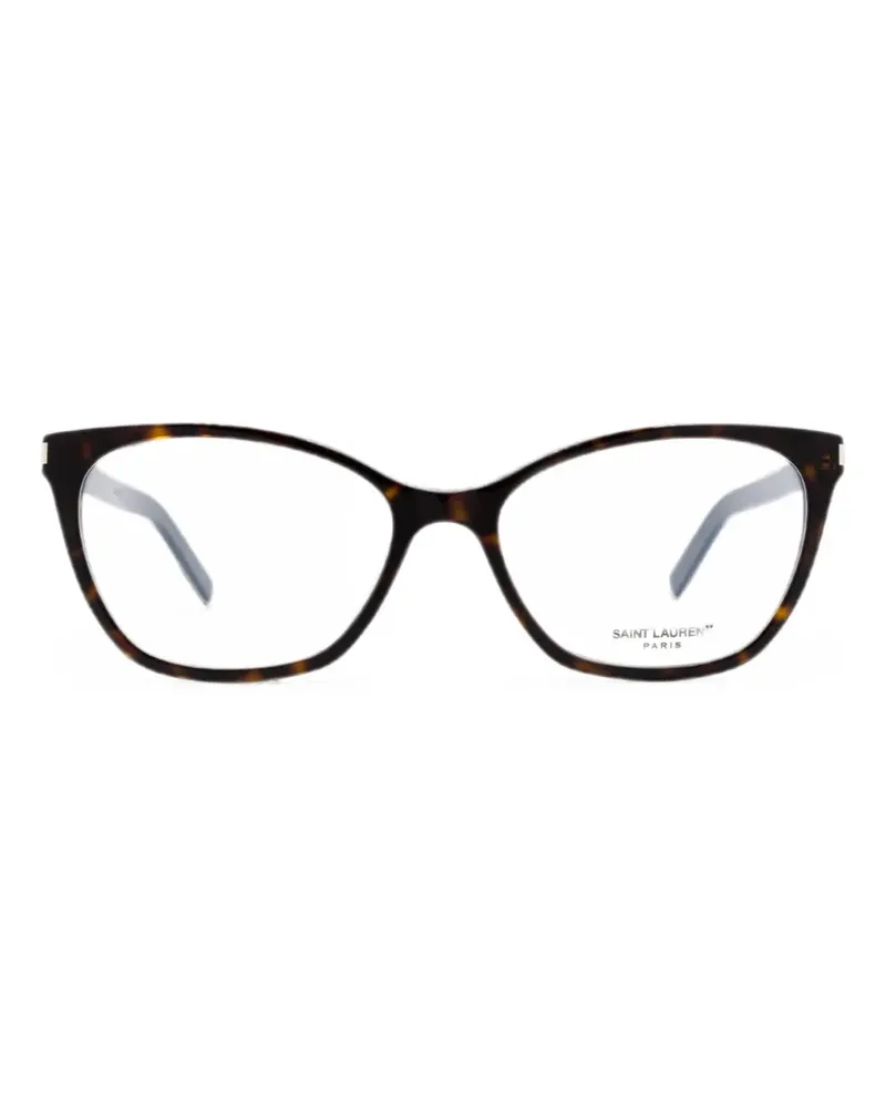 Saint Laurent Runde Brille in Schildpattoptik - Braun Braun