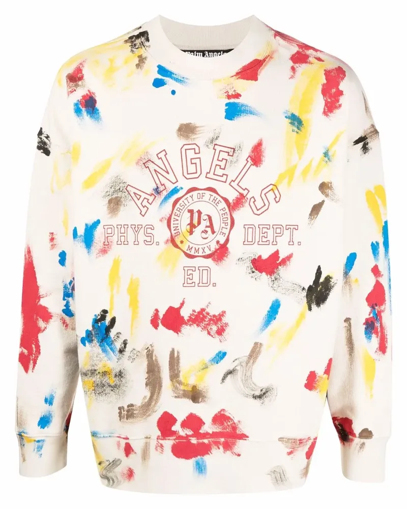 Palm Angels Sweatshirt mit Farbklecks-Motiv - Nude Nude
