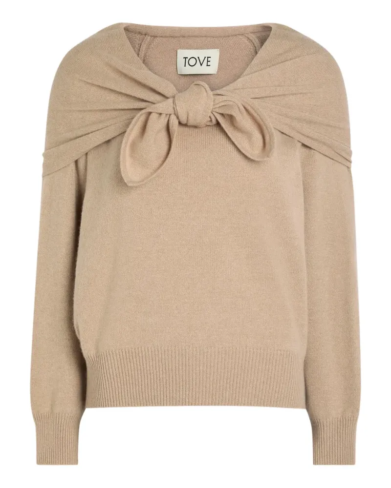 TOVE Gestrickter Pullover mit Schleife - Nude Nude