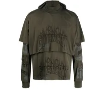 Hoodie im Layering-Look - Grün