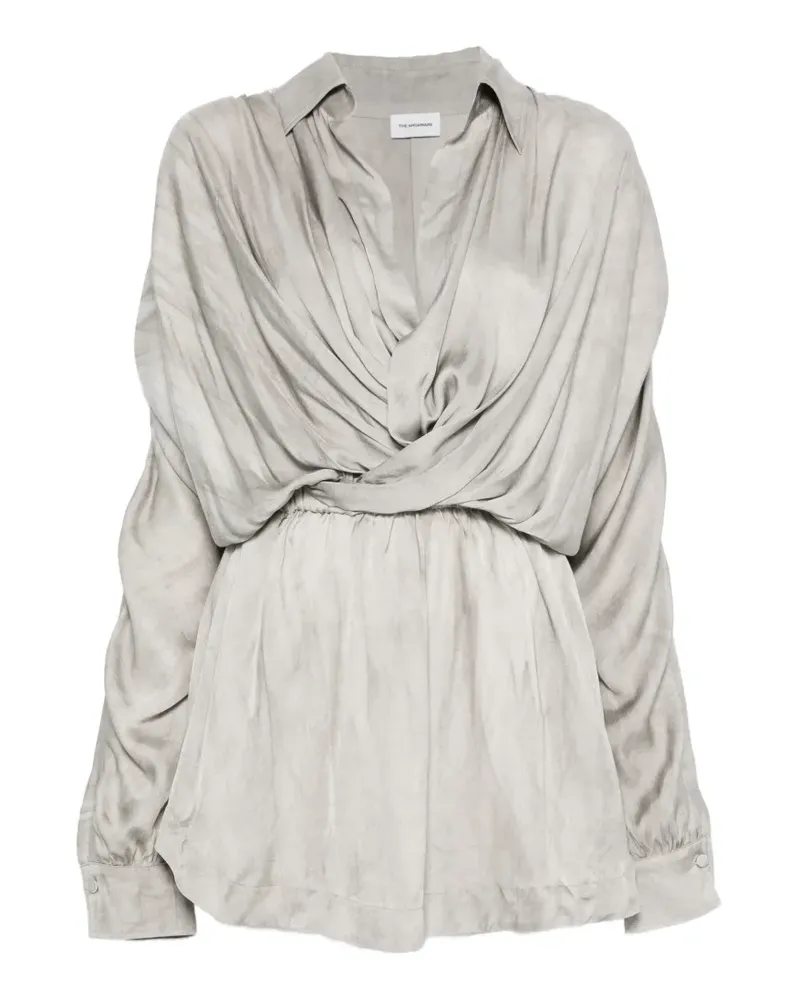 ANDAMANE Gerafftes Kleid - Grau Grau