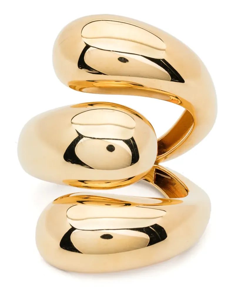 Federica Tosi Abgerundetes Wickelarmband - Gold Gold