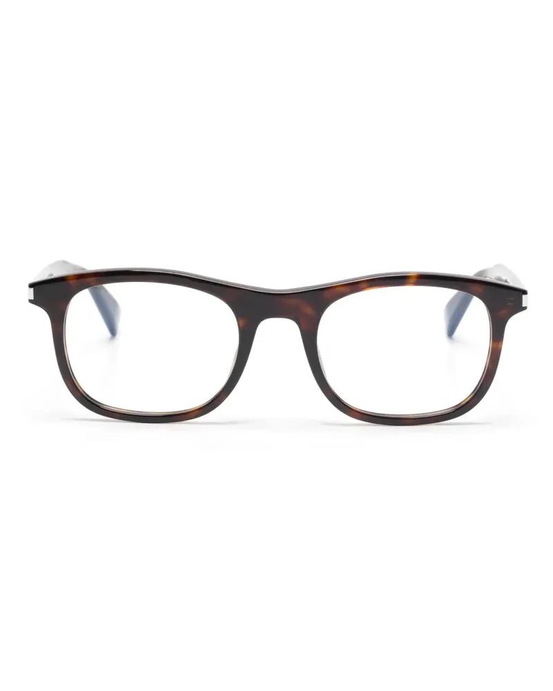 Saint Laurent Brille mit eckigem Gestell - Braun Braun