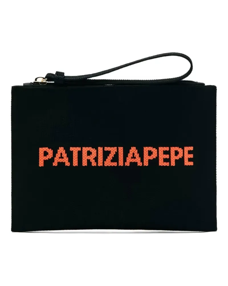 Patrizia Pepe logo-intarsia pouch - Schwarz Schwarz