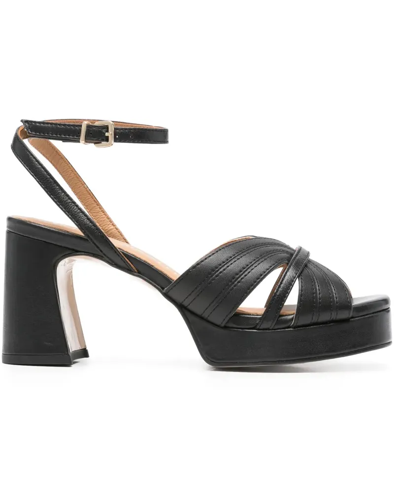 Pedro Miralles Sandalen mit Plateau 80mm - Schwarz Schwarz