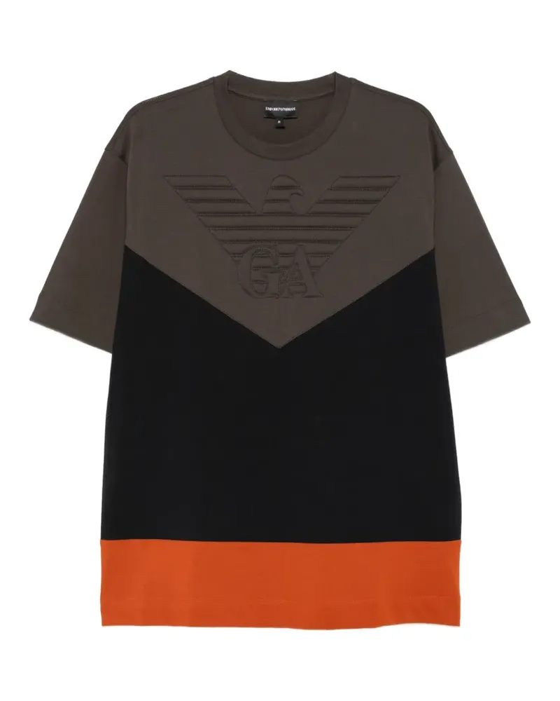 Emporio Armani T-Shirt in Colour-Block-Optik - Grün Grün