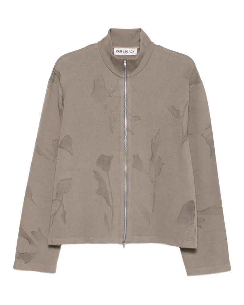Our Legacy Shrunken Sweatshirt mit Blumenprint - Nude Nude