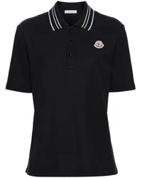 Moncler Poloshirt mit Logo-Patch Schwarz