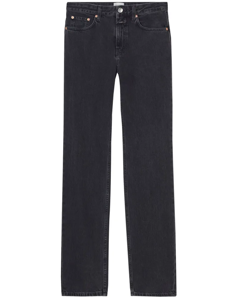 Closed Roan Straight-Leg-Jeans mit hohem Bund - Schwarz Schwarz