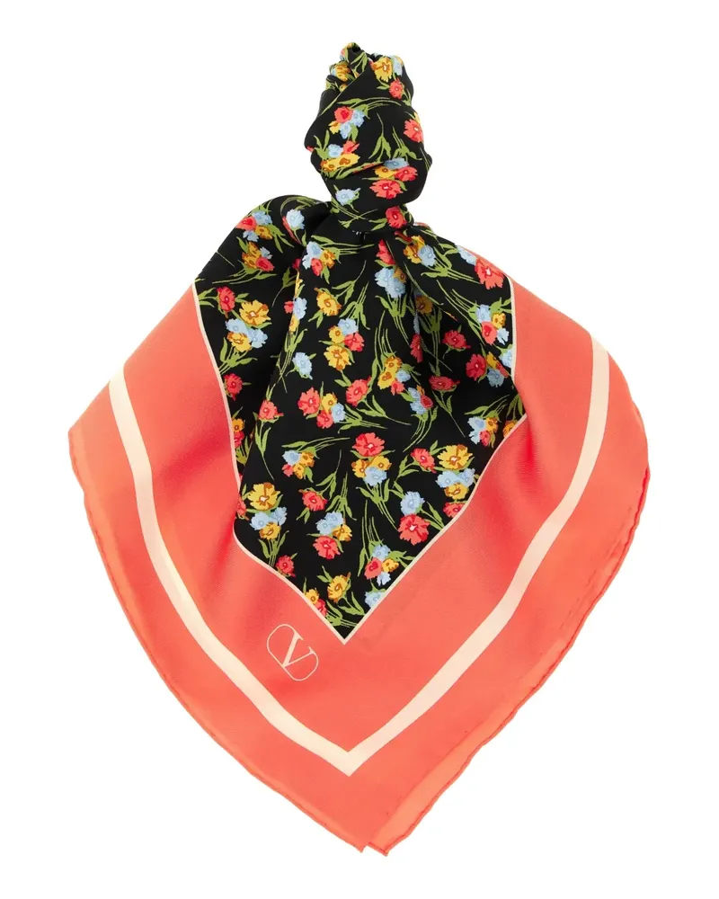 Valentino Garavani floral-print scarf - Orange Orange