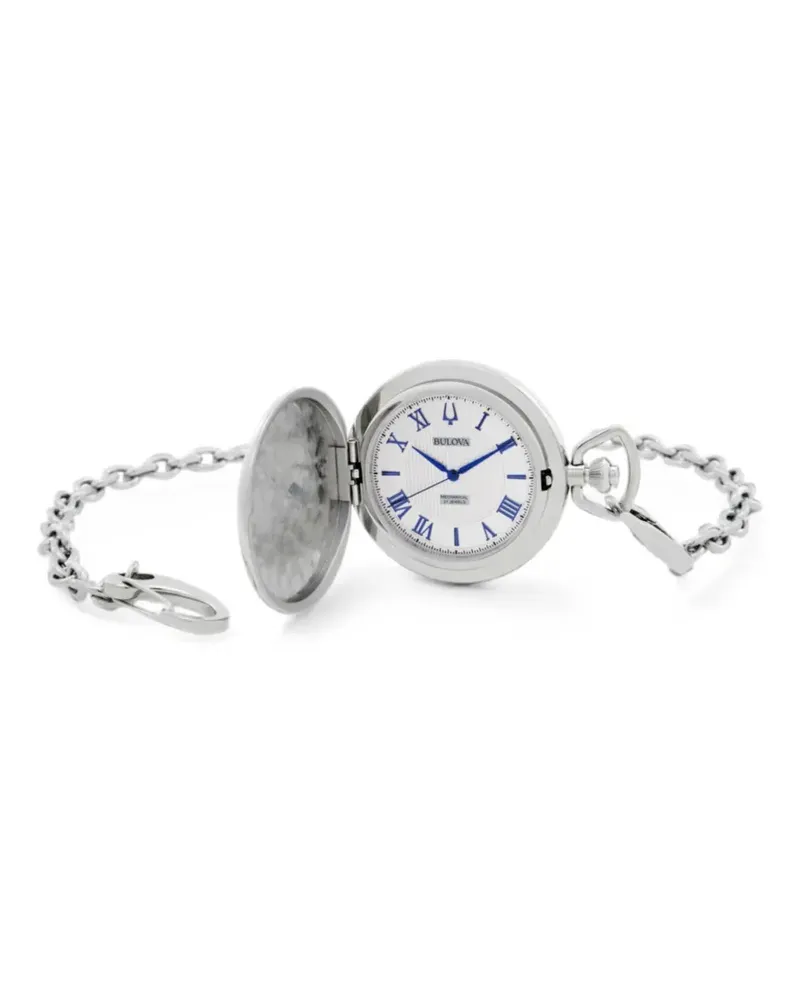 BULOVA logo-detail 48mm pocket watch - Weiß Weiß