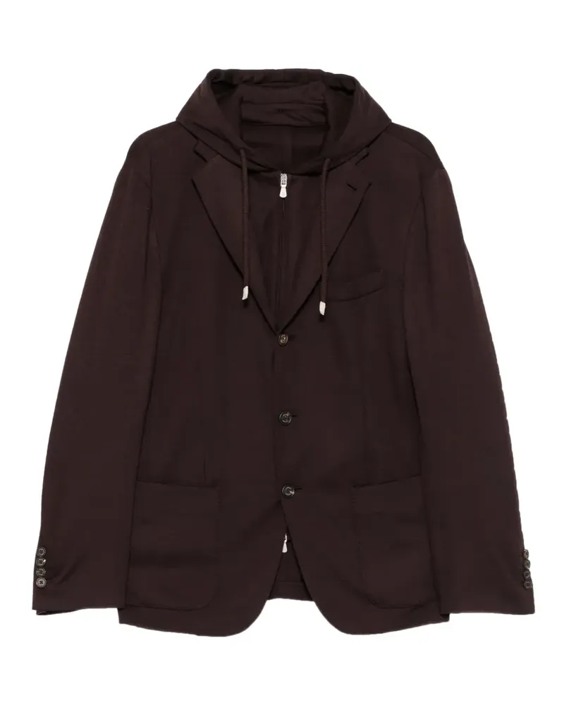 Eleventy Jacke mit Kapuze - Braun Braun