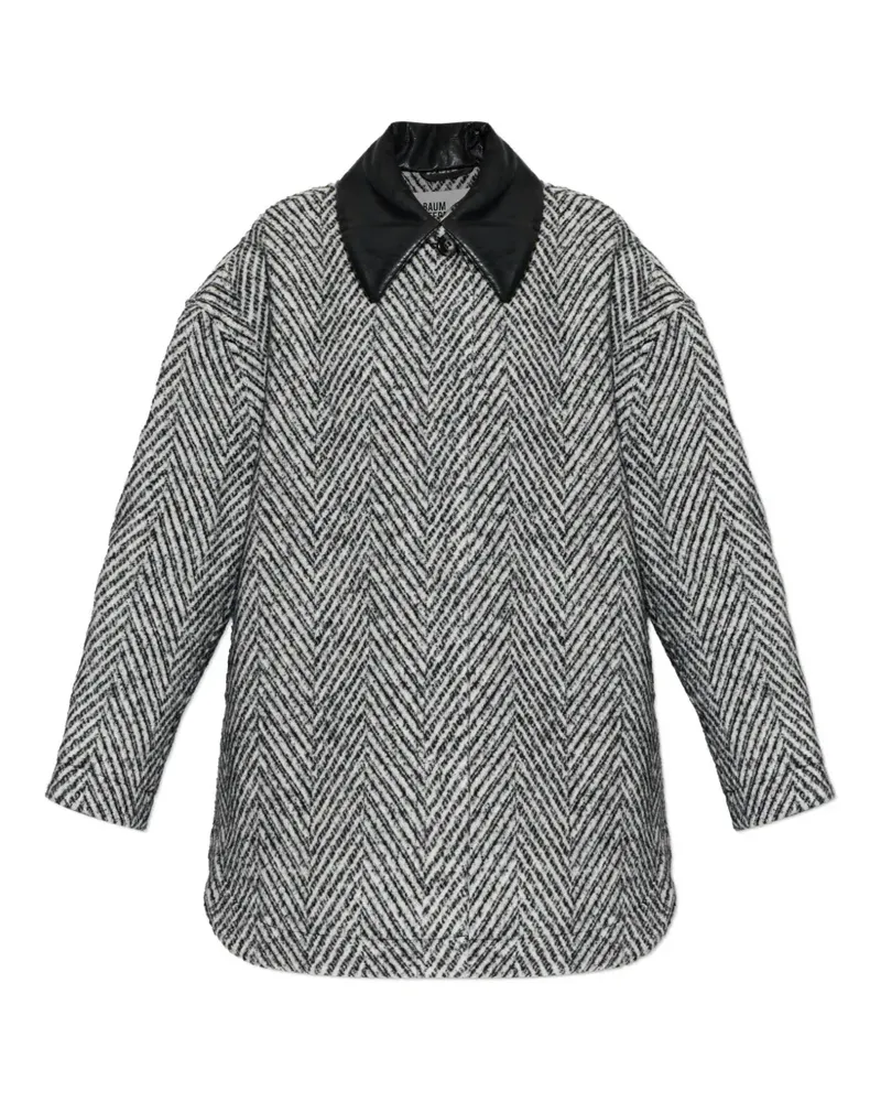Baum und Pferdgarten Berfe Oversized-Jacke mit Fischgrätenmuster - Weiß Weiß