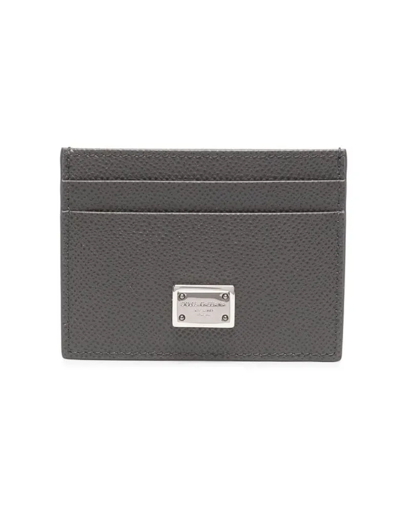 Dolce & Gabbana Kartenetui mit Logo-Schild - Grau Grau