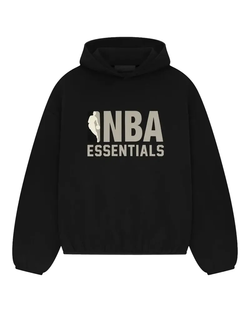 Fear of God x NBA logo-print hoodie - Schwarz Schwarz