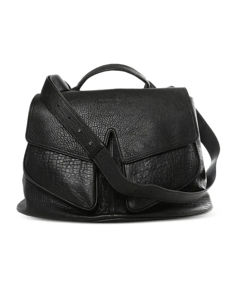 KIKO KOSTADINOV Mezulari leather flap clutch bag - Schwarz Schwarz