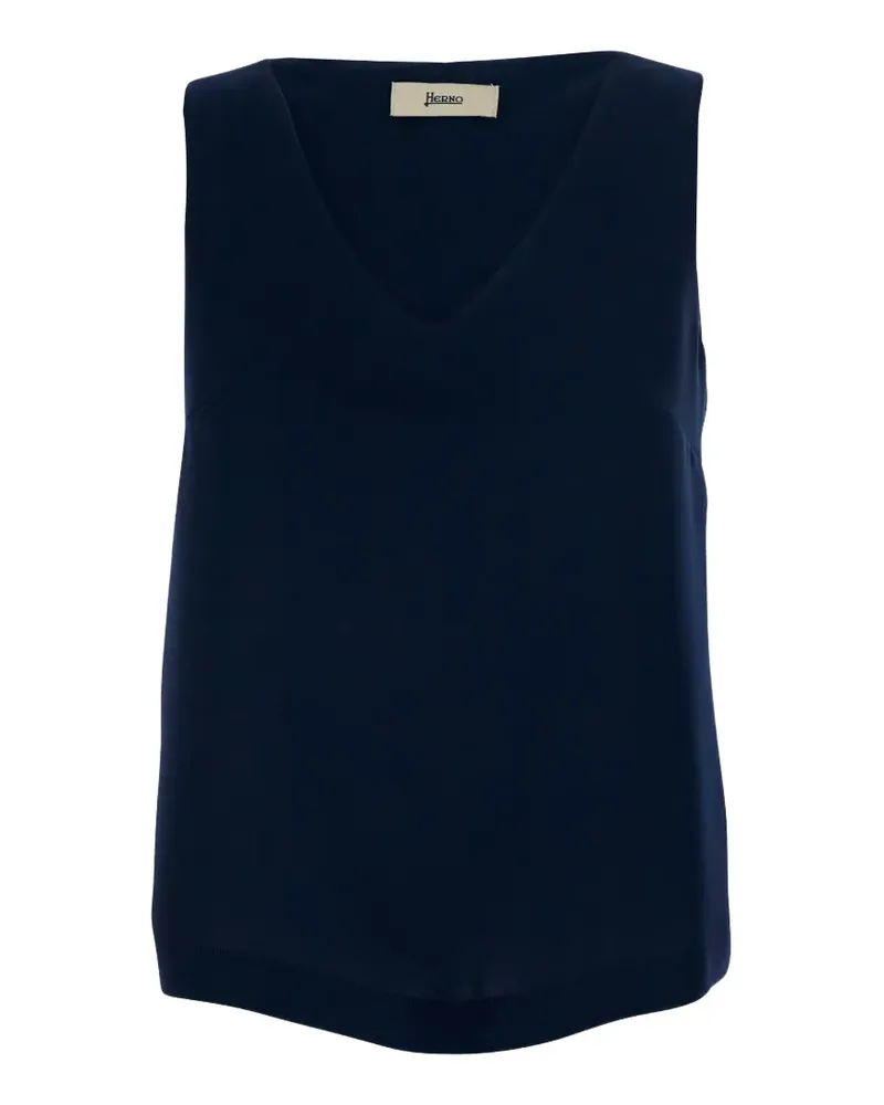 Herno V-neck vest top - Blau Blau