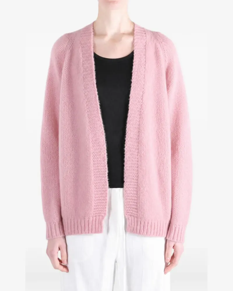 Frenckenberger Grob gestrickter Cardigan - Rosa Rosa