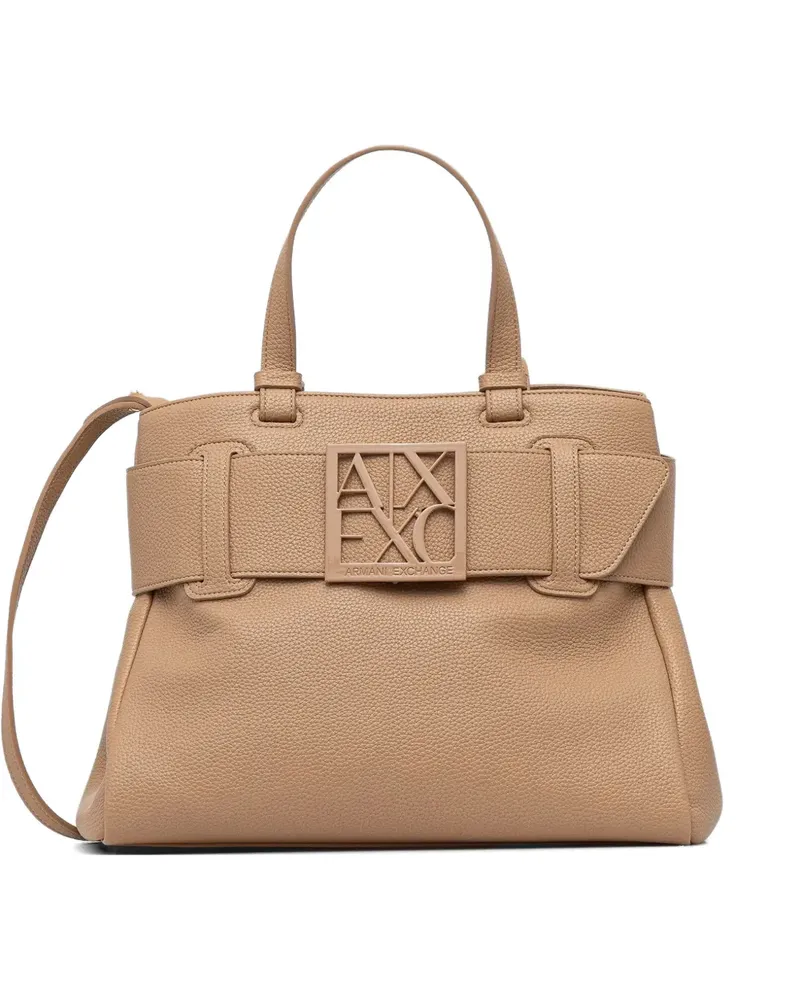 Armani Exchange belt-detail tote bag - Nude Nude