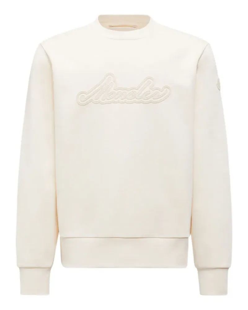 Moncler T-Shirt mit kursivem Logo - Nude Nude