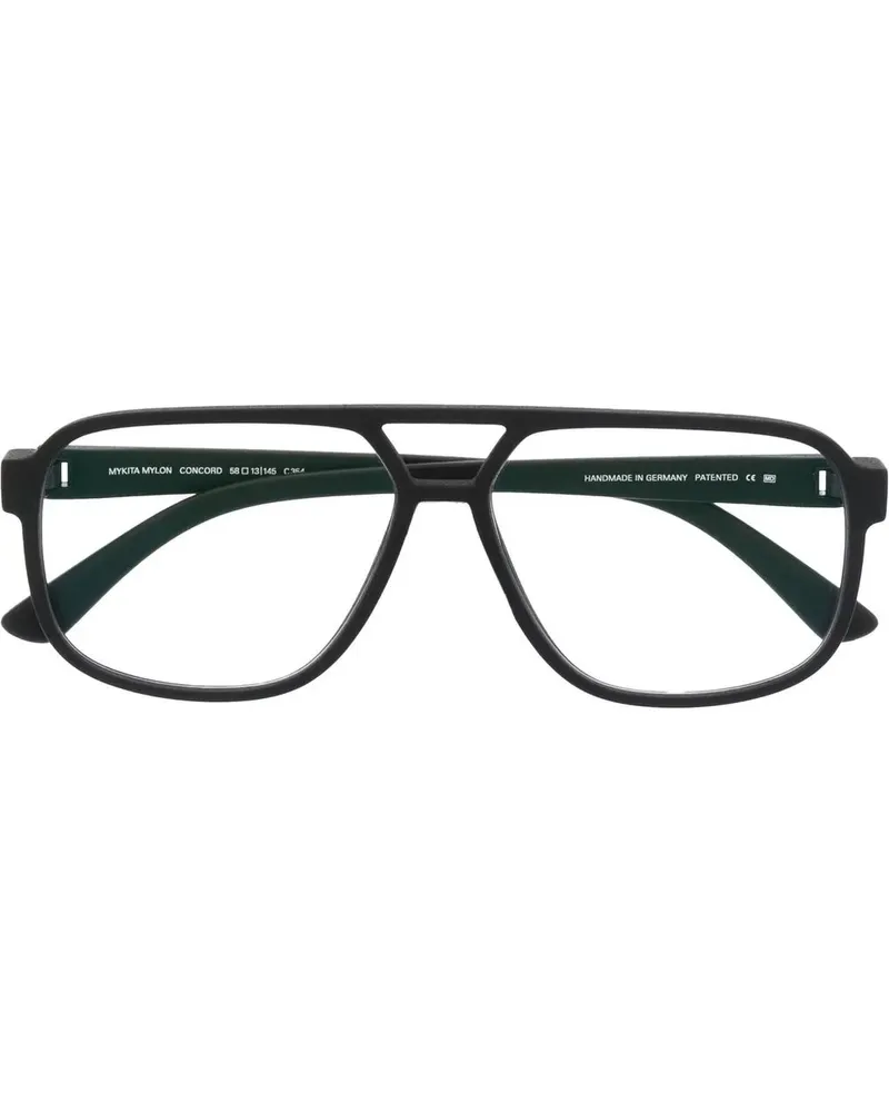 Mykita Klassische Pilotenbrille - Schwarz Schwarz